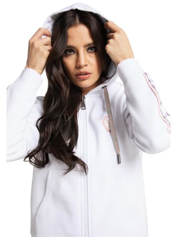 Carlo Colucci Kapuzensweatjacke Cattaruzza in Weiß