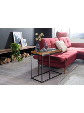 FineBuy Beistelltisch in Braun / Sheesham / 34x70x65