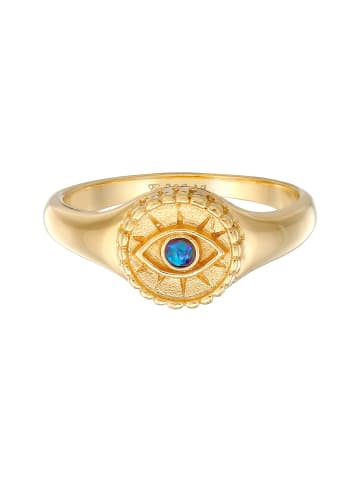 Elli Ring 925 Sterling Silber Evil Eye in Gold