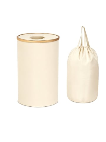 relaxdays Pfandflaschen Sammelbehälter in Beige - 100 l
