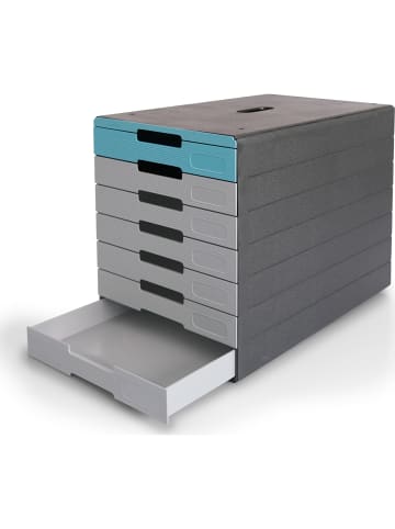 Durable Schubladenbox Idealbox Pro 7, 7 Schubladen geschlossen anthrazit/grau/blau