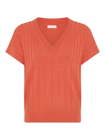Tamaris Kurzarmpullover in koralle