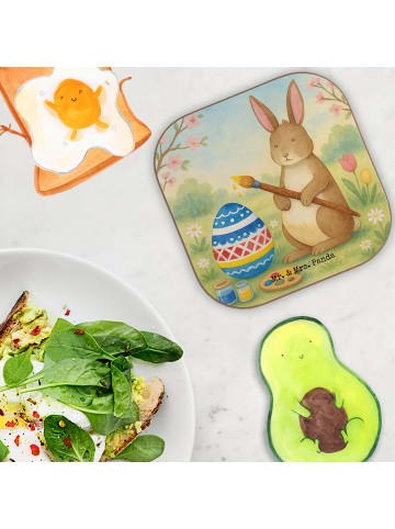 Mr. & Mrs. Panda Untersetzer für Gläser Hase Eier Malen Design o... in Weiß