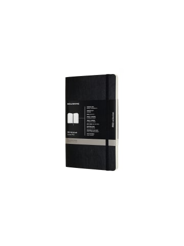 Moleskine Professionelles Notizbuch 13x21, mit weichem Einband, 70g-Papier in Schwarz