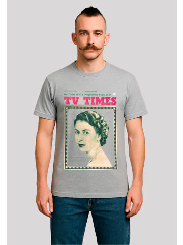 F4NT4STIC T-Shirt TV Times Queen Elizabeth II 1957 Cover in grau meliert