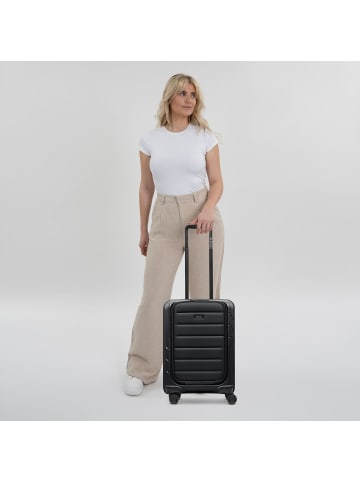 Redolz Essentials 17 4-Rollen Kabinentrolley 55 cm Soft-Pocket Laptopfach black