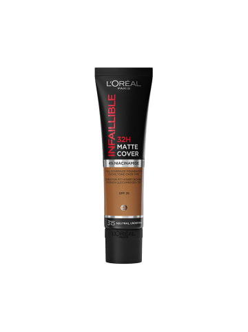 L'Oréal Paris Infallible 32H Matte Cover Foundation - 315 Sous Ton Neutre 30 ml