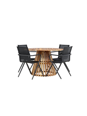 ebuy24 Gartenset Lumpur 5-teilig Natur 120 x 120 cm