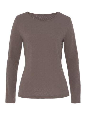 Vivance Langarmshirt in beere, taupe