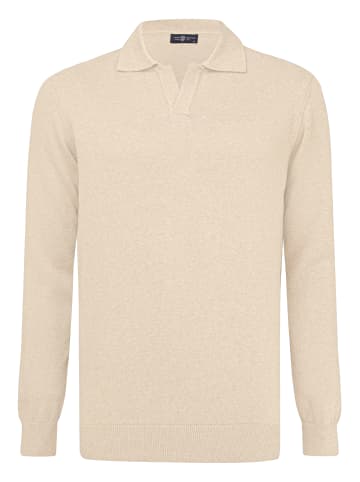 JIMMY SANDERS Pullover Mit Polokragen in Beige