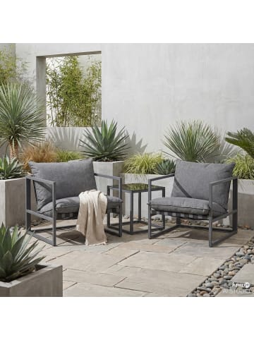 home24 Loungegruppe Moda 3-teilig in Grau