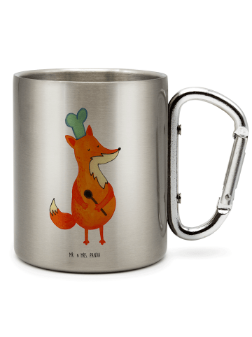 Mr. & Mrs. Panda Tasse Fuchs Koch ohne Spruch in Silber