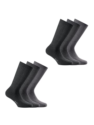 Rohner Socken 6er Pack in Hellgrau/Grau/Dunkelgrau