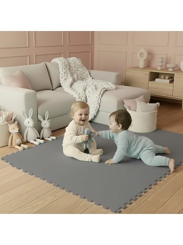 LittleTom Baby Spielmatte Lotta 18-tlg. in grau