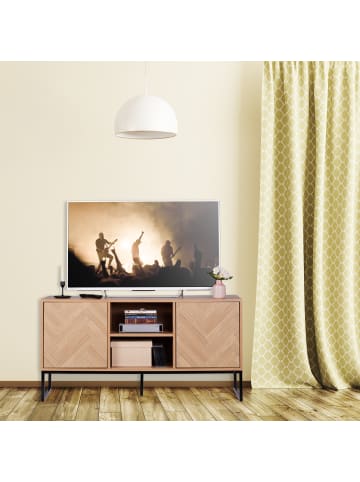TV Lowboard in Hellbraun/ Schwarz - (B)120 x (H)60 x (T)38 cm