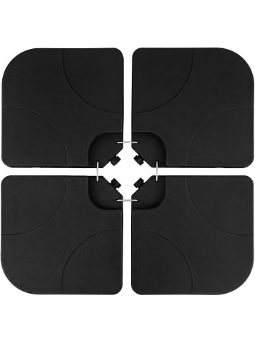 COSTWAY Sonnenschirmständer 60 Liter / 68 kg in Schwarz