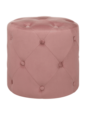 Beliani Pouf COROLLA in Rosa - (W) 40 x (H) 40 x (L) 40 cm