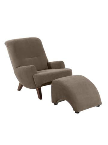 58 aufm Kessel Sessel Kajsa 71x80x101 Bezug Veloursstoff Buche nussbaum/sahara