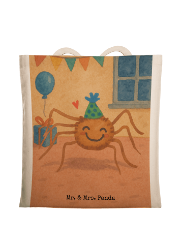 Mr. & Mrs. Panda Shopping Tasche Spinne Agathe Party Design ohne... in Weiß