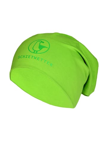 SCHIETWETTER Beanie mit Print Möwe in lime/neon green