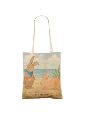 Mr. & Mrs. Panda Stoffbeutel Hasen Muschel Design ohne Spruch in Weiß