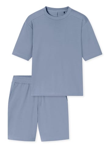 Schiesser Pyjama Modern in blaugrau