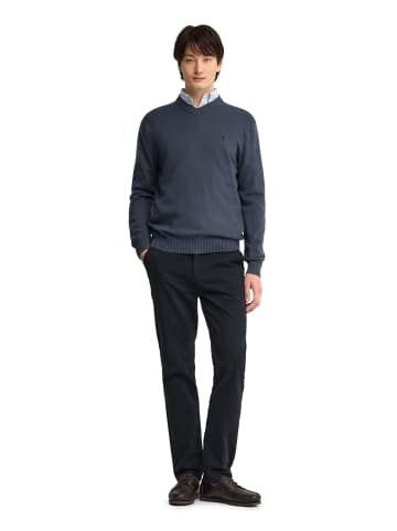 Polo Club Pullover MAN RIGBY GO V WOOL KYE LONG SLEEVE REGULAR FIT in Denim