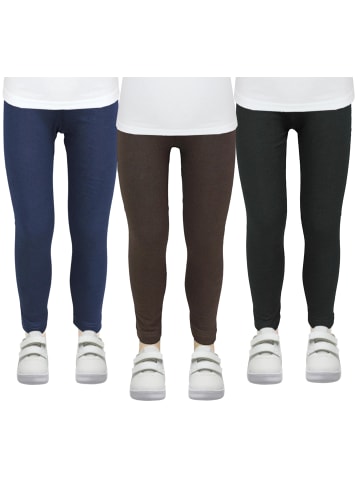 TupTam 3er- Set Leggings in braun/schwarz