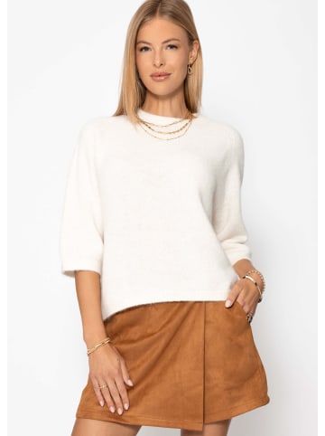 SASSYCLASSY Strickoberteil Set in Taupe-Offwhite