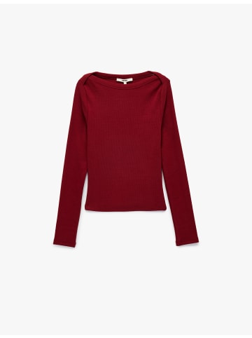 KOTON TSHIRT LS in Bordo