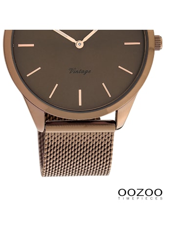 Oozoo Analog-Armbanduhr Oozoo Vintage Series hellbraun mittel (ca. 38mm)