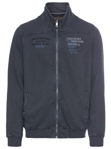 Man's World Sweatjacke in blau gewaschen