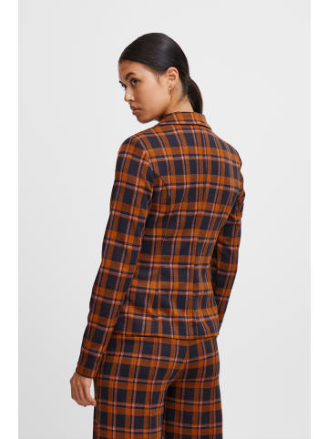 ICHI IHKate slim fit in Total Eclipse Checko Jaquard