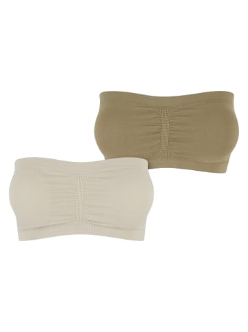 Urban Classics Bandeau Bras in softseagrass+khaki