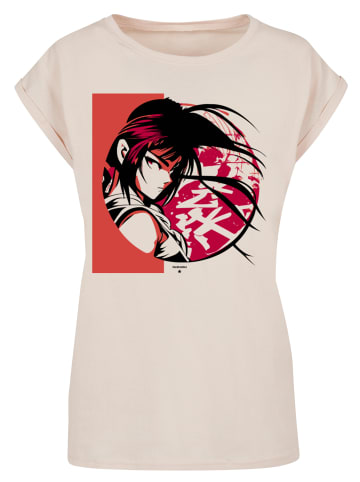 F4NT4STIC Extended Shoulder T-Shirt Manga Girl Japan in Whitesand