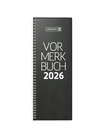 BRUNNEN Vormerkbuch 784 11x29,7cm 2 Tage/Seite Kunststoff schwarz 2026