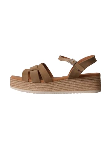 Oh! my Sandals Sandalen mit Keilabsatz aus Leder Beige