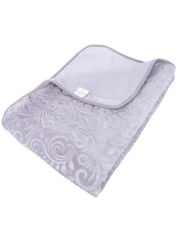 Traumschloss Deluxe Design Wohndecke Paisley in grau