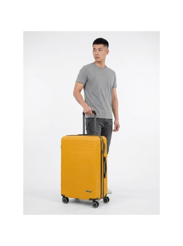 Franky Dallas 3.0 4 Rollen Trolley M 65 cm mit Dehnfalte in yellow