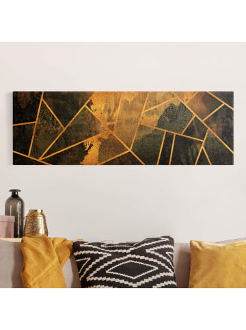 WALLART Leinwandbild Gold - Onyx mit Gold in Schwarz