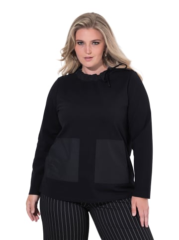 Ulla Popken Sweatshirt in schwarz
