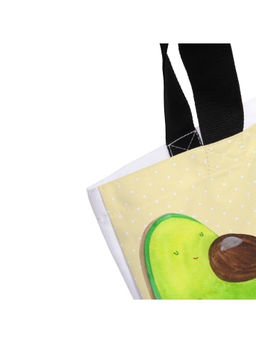 Mr. & Mrs. Panda Tasche Avocado Schwangerschaft mit Spruch in Gelb Pastell