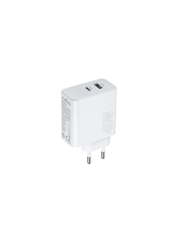 Wisam® 45W Schnell-Ladegerät PD QC 1x USB-C 1x USB weiß