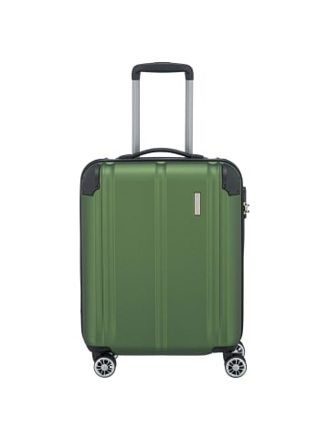 travelite City - 4-Rollen-Kabinentrolley S 55 cm (anthracite) in grün