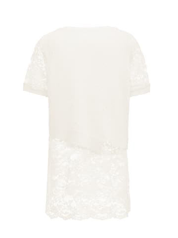 Sidona Damen Strickpullover in Wollweiss