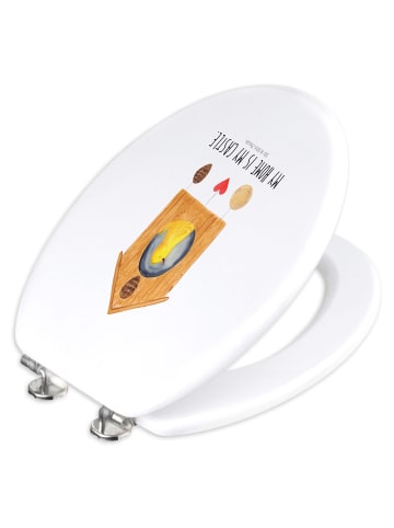 Mr. & Mrs. Panda Klobrille Vogel Haus mit Spruch in Weiß