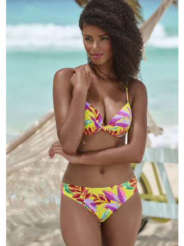 s.Oliver Bikini-Hose in gelb-bedruckt