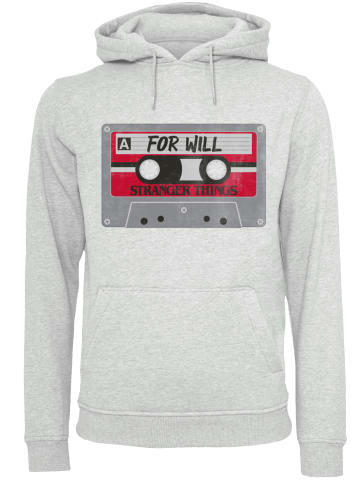 F4NT4STIC Hoodie Stranger Things Cassette For Will Netflix TV Series in grau meliert