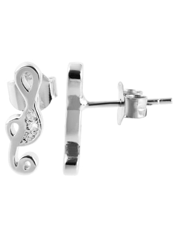 Adeliás Damen Ohrringe – Ohrstecker aus 925 Silber mit Zirkonia in silber