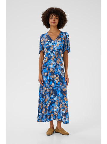 CULTURE Maxikleid CUMADI Feminine in Blue Flower Foil
